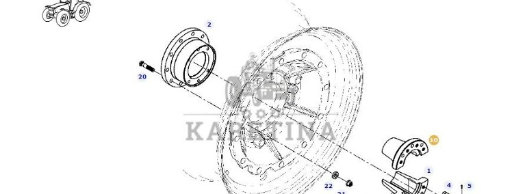 Fendt 828 Vario - piasta koła 920700180100-1