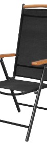 vidaXL Składane krzesła ogrodowe, 4 szt., aluminium/textilene, czarne 41733-3