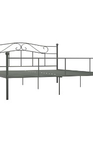 vidaXL Rama łóżka, szara, metalowa, 200 x 200 cm 284536-2