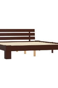 vidaXL Rama łóżka, ciemnobrązowa, lite drewno sosnowe, 160 x 200 cm 283176-2