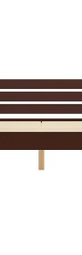 vidaXL Rama łóżka, ciemnobrązowa, lite drewno sosnowe, 160 x 200 cm 283176-3