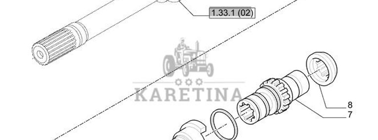 New Holland T6010 Piasta 47126782-1