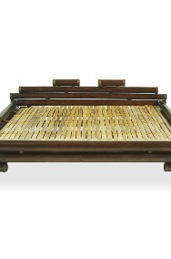 vidaXL Rama łóżka, ciemnobrązowa, bambusowa, 180 x 200 cm 247295-2
