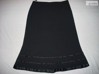 Czarna Spódnica Elegancka z tasiemkami j Nowa 42 XL-1