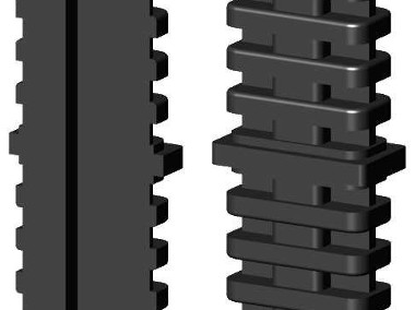 Łącznik plastikowy do profili aluminiowych typ I 40x20, czarny, składany 40x20x2-1