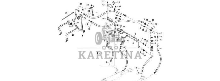 John Deere 9470RX - Przewód hydrauliczny RE586383 (Kierowanie)-1