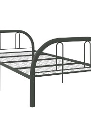 vidaXL Rama łóżka, szara, metalowa, 90 x 200 cm 284677-2