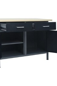vidaXL Stół roboczy, czarny, 120 x 60 x 85 cm, stalSKU:145346*-2