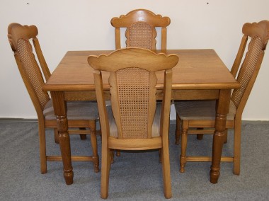 stół dębowy rozkładany i 4 krzesła-1