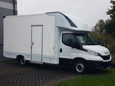 KONTENER NISKOPODŁOGOWY 4,43x2,23x2,43 SKLEP BAR FOODTRUCK KLIMA-1