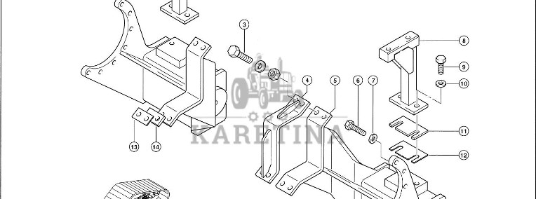 Claas Lexion 580 PRZYŁĄCZENIE OSI LE GE 0007547643 (Półgąsienica stalowa; dżwigar osi)-1