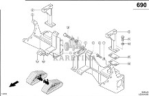 Claas Lexion 580 PRZYŁĄCZENIE OSI LE GE 0007547643 (Półgąsienica stalowa; dżwigar osi)