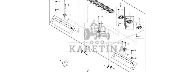 John Deere 9470RX - Koło zębate pośred. RE539340 (Silnik)-1