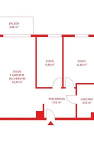Mieszkanie, sprzedaż, 57.58, Gdynia, Dąbrowa-2