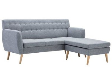 vidaXL Sofa z leżanką, obita tkaniną, 171,5x138x81,5 cm, jasnoszaraSKU:247024-1