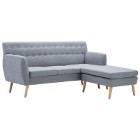 vidaXL Sofa z leżanką, obita tkaniną, 171,5x138x81,5 cm, jasnoszaraSKU:247024