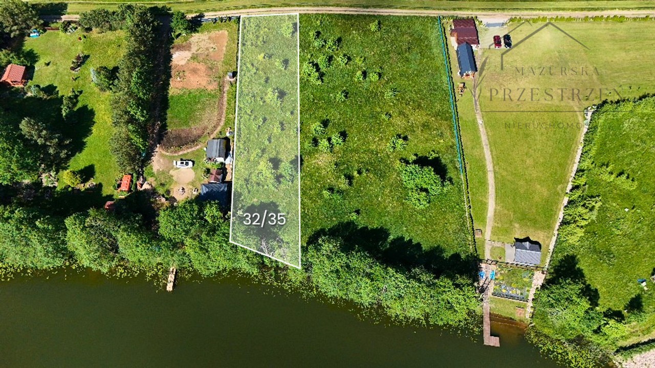 Działka z dostępem do jeziora, Bienie 1399m²Mazury - Widok 6