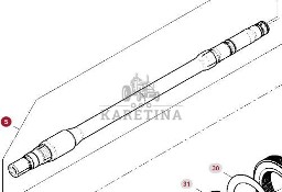 Valtra S274 S294 S324 S394 Fendt S927 S930 S933 S939 Wał Skrzyni Biegów 0046033100000
