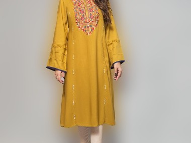 Nowa sukienka tunika indyjska M 38 L 40 oliwkowa haft wiskoza boho hippie-1