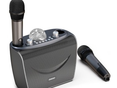 Zestaw do karaoke bluetooth 2x mikrofon + bezprzewodowy głośnik-1