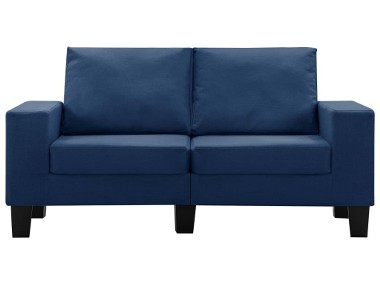 vidaXL 2-osobowa sofa, niebieska, tapicerowana tkaniną287114-1