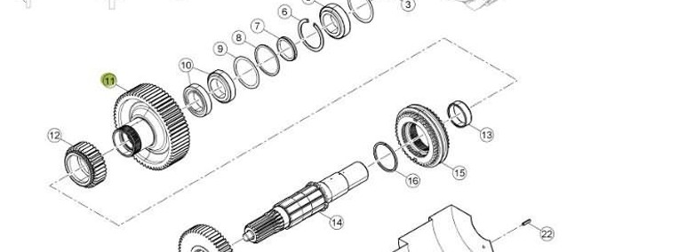 Claas Arion 630 - skrzynia biegów - WOM koło zębate 0011331320-1
