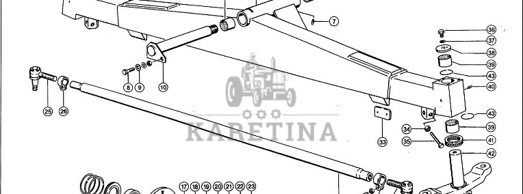 Claas Lexion 560 RURA POŚREDNIA 0006699030 (Oś kierowana; 2,84 m, 6 otworów)-1
