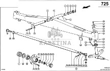 Claas Lexion 560 RURA POŚREDNIA 0006699030 (Oś kierowana; 2,84 m, 6 otworów)