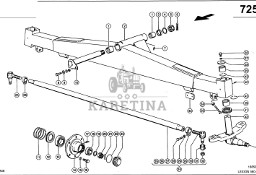 Claas Lexion 560 RURA POŚREDNIA 0006699030 (Oś kierowana; 2,84 m, 6 otworów)