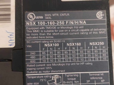 NSX 100-160-250 F/N/H/NA Compact Circuit Breaker-1