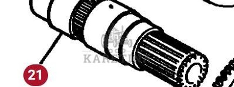 Massey Ferguson 3690 Wałek Wał Rewersu CZĘŚCI 3617307M3-1