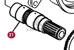 Massey Ferguson 3690 Wałek Wał Rewersu CZĘŚCI 3617307M3