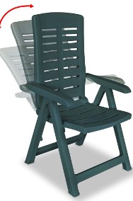 vidaXL Rozkładane krzesła ogrodowe, 2 szt., plastikowe, zielone 43896-2