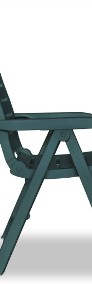 vidaXL Rozkładane krzesła ogrodowe, 2 szt., plastikowe, zielone 43896-4
