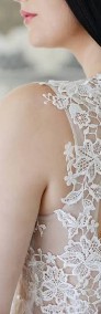 Zmysłowa suknia ślubna Afrodyta Flirt muślin rozmiar 36 tren-3