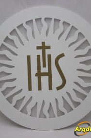 Biała Hostia IHS , dekoracje na Boże Ciało, Pierwsza Komunia-2