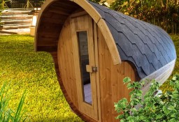 Sauna ogrodowa 250 cm z dachem wykonana z termodrewna