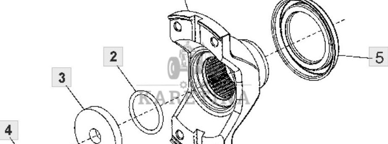 John Deere 9620 DF500 - skrzynia biegów - jarzmo przegubu YZ501555-1
