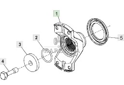 John Deere 9620 DF500 - skrzynia biegów - jarzmo przegubu YZ501555