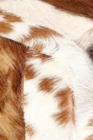 vidaXL Ławka 160 cm, brązowa, patchworkowa, prawdziwa kozia skóra283751-2