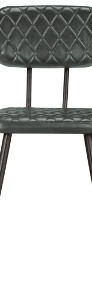 vidaXL Krzesła stołowe, 2 szt., szare, skóra naturalna246373-4