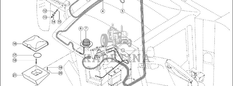 Claas Lexion 600 WIĄZKA KABLI 0000160121 (Gps-odbiornik / gps-antena)-1