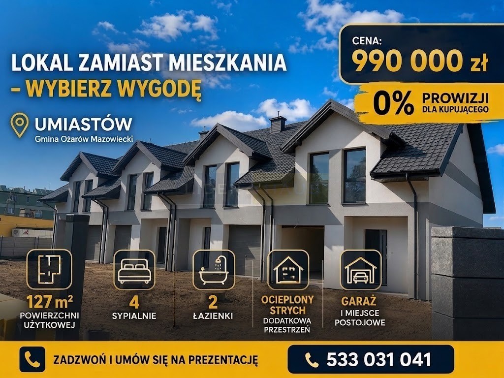 Dom na sprzedaż, 5 pokoi, 127 m², Warszawski Zachodni