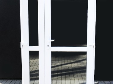 Drzwi PCV kolor biały szyba panel 160x210 wejściowe zewnętrzne  -1