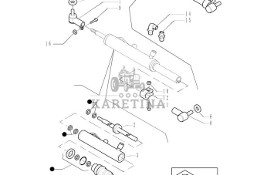 New Holland T6010 T6090 T6070 Silownik ukl kierown double acting, 25mm rod, 236.5mm stroke 82037187