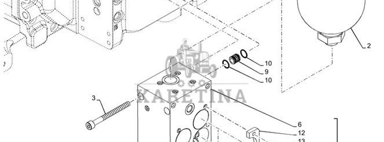 New Holland T6070 Zawór kolektora 48055637-1