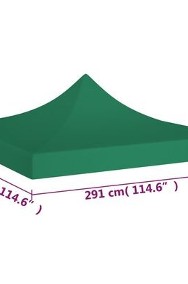 vidaXL Dach namiotu imprezowego, 3 x 3 m, zielony, 270 g/m²SKU:315319*-2