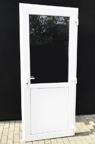 nowe PCV drzwi 90x210 wzmacniane szyba panel-2