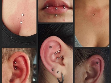 Piercing, przekłuwanie uszu, przekłucia, nostril, lobe, surfacebar, Micro Dermal-1