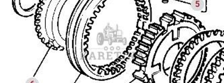 Massey Ferguson 3690 Pierścień Synchronizatora Synchronizator CZĘŚCI 3616410M91-1